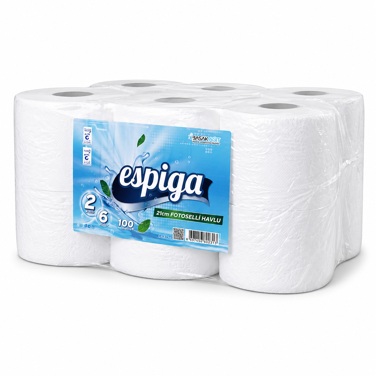 Espiga 21 cm Fotoselli Havlu 6'lı